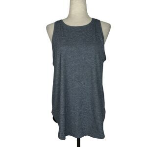Athleta Top Women Large Gray Essence Semi Fit Tank Athletic Athleisure